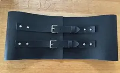 No1 革帯　黒　ダブルバックル