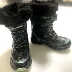 美品✨Lunariéna 【20cm】子ども用ウィンターブーツ 黒/ミント