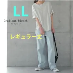 HUG.U「新感覚」穿いていて疲れないデニム LL レギュラー丈 グラデブリーチのサムネイル