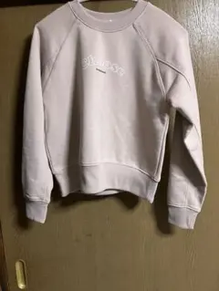 イッツデモ ロゴプリント裏毛プルオーバー ピンク コットン スウェット