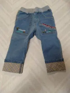 クレードスコープ 電車刺繍ズボン