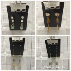 新品　4点セット　まとめ売り　エスニック民族ピアス　アジアン　個性的　ボヘミアン