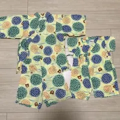 ミキハウス ホットビスケッツ 甚平お揃いセット