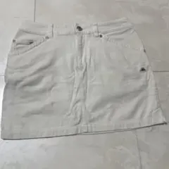 ホワイト コットン混合 スカート