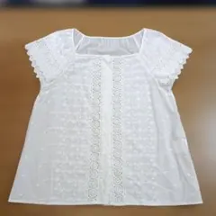 earth music&ecology ホワイトレースブラウス