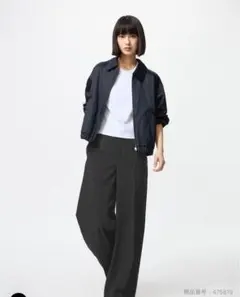 UNIQLO 感動ワイドパンツ　黒　L