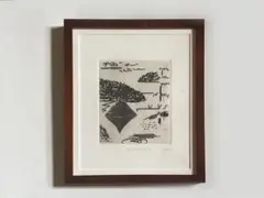 チャンプー　張歩　リトグラフ　中国人画家・張歩「金秋」﻿ 125/200 チャンプー(張歩)「豫南金秋」リトグラフ 直筆サイン・落款