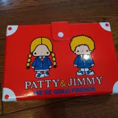 サンリオ パティ&ジミー ポーチ 赤　紙製　トランク　2003年製品
