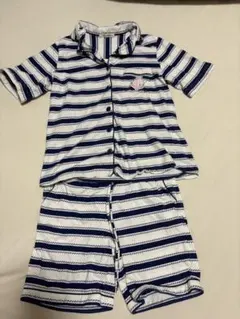 半袖 パジャマ 上下セット ボーダー 前開き　Tutu anna M-L