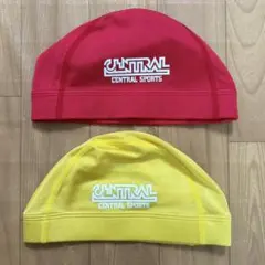 CENTRAL SPORTS セントラルスポーツ スイミングキャップ 赤、黄