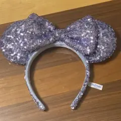 ミニー　紫色スパンコールカチューシャ