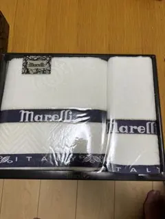 Marelli タオルセット ホワイト　レトロデザインのサムネイル
