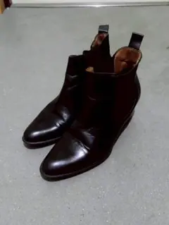 Pertini ペルティニ サイドゴア レザー ショート ブーツ シューズ 黒