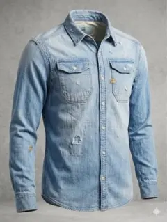 G-STAR RAW ジースター デニムシャツ リペア加工 ダメージ加工 XS