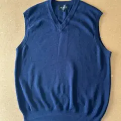 ネイビーVネックベストLサイズ