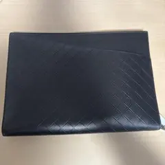ボッテガヴェネタ イントレチャート レザー ノートカバー A4 ブラック