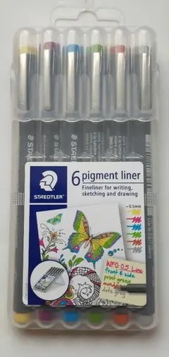 STAEDTLER Pigment liner 6本セット 0.5mmのサムネイル