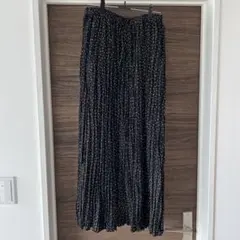 黒白ドット プリーツロングスカート　アメリカンホリック　美品