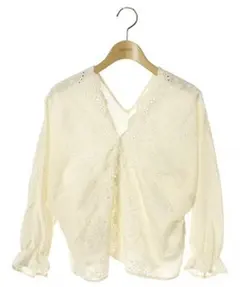 ROPE' PICNICロペピクニック◆カットレース ブラウス◆クリームベージュ