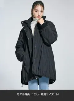 coca ウォッシャブル中綿ロングブルゾン