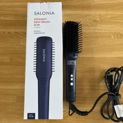 SALONIA ストレートヒートブラシ スリム SL-012NVS ネイビー