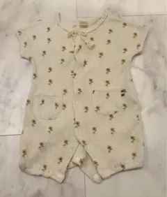 テータテート 花柄ロンパース 70