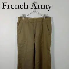 80s フランス軍 ミリタリーチノパン ベージュ L French Armyのサムネイル