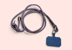 紫色のナイロン製スマホショルダーストラップ 全長約67cm