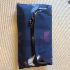 ネイビー系花柄クラッチバッグ（和装）