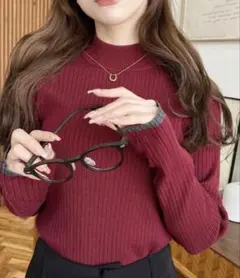 moment+ ボトルネック ボルドー色