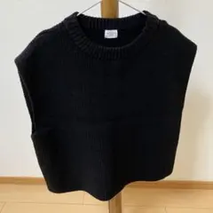 アーバンリサーチドアーズ　ブラックニットベスト ノースリーブ