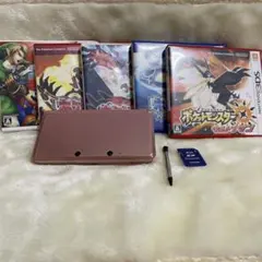 【即日発送】ニンテンドー3DS本体 ミスティーピンク&人気ソフト5個セット付き