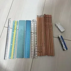湯島天神 鉛筆 10本セット 消しゴム 定規５本セットのサムネイル