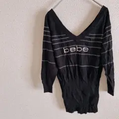 美品❣️ bebe Vネック長袖ニット