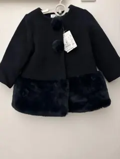 ナチュラルビューティーベーシック キッズ ウールコート Sサイズ