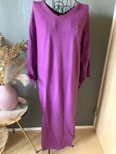 ☆タグ付未使用☆　TORRAZZO DONNA 袖紐付き スリットワンピース