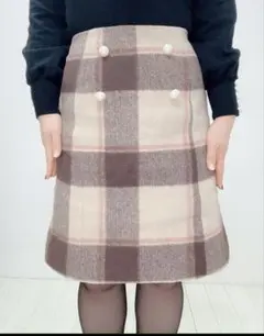 【Couture Brooch】タイトスカート(チェック柄)