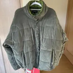 bronze 56k ダウンジャケット　ベロア　カーキ