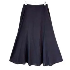 良品✨リシェグラマー（M）フレアロングスカート ブラック 黒 コットン 綿100のサムネイル