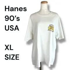 90s USA製◎Hanes◎ヴィンテージTシャツ(XL)白◎古着