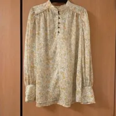 ナノ・ユニバース 花柄 長袖ブラウス