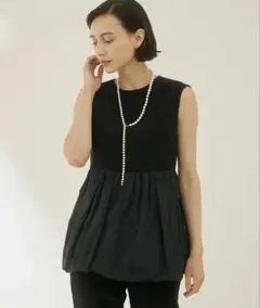 最終値下げ【美品】ANAYI アナイ タフタブラウス ノースリーブのサムネイル