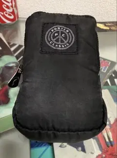 美品正規品 ポータークラシック スーパーナイロンポーチ 黒 小物入れ