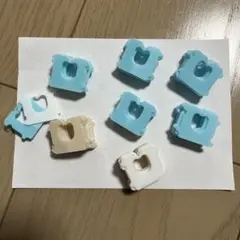 バッククロージャー 75個　食パン 袋 水色.白色　とめる　留め具