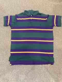 【希少】90s ポロラルフローレン USA製 マルチボーダー ポロシャツ