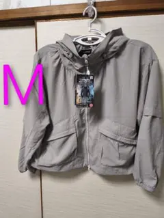 M ワークマン レディース 暑熱 エックスシェルター フードブルゾン　グレージュ