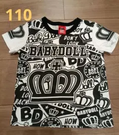 BABYDOLL ロゴプリント Tシャツ 110