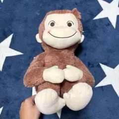 早い者勝ち】おさるのジョージギガジャンボペロリぬいぐるみSnowMan