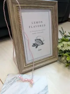 ピンク　淡水パール　ビーズ　ネックレス　【ハンドメイド】