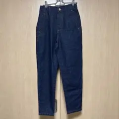 【美品　S】ZARA ハイライズテーラーフィットデニムパンツ